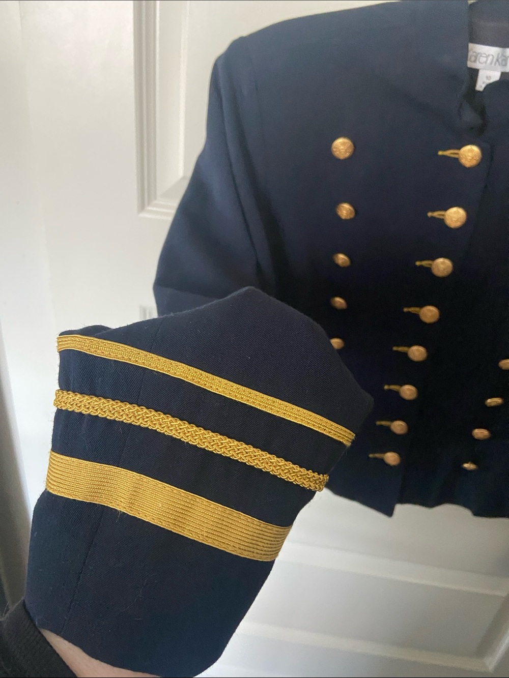Karen Kane Vintage Military-Style Women's Jacket with Gold Buttons - Picture 6 of 11
